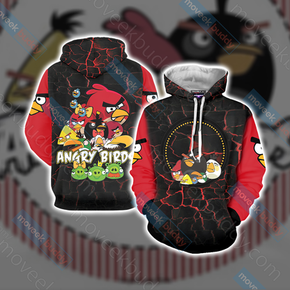 Angry Birds Unisex 3D T-shirt Hoodie