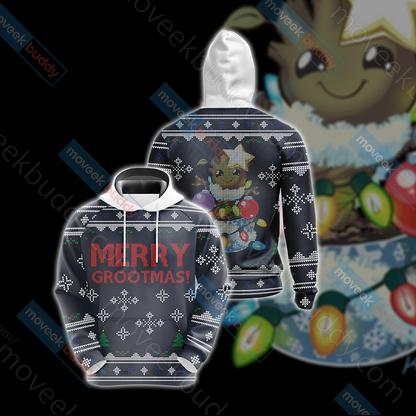 Guardian Of The Galaxy - Groot Merry Grootmas Christmas Unisex 3D T-shirt Hoodie