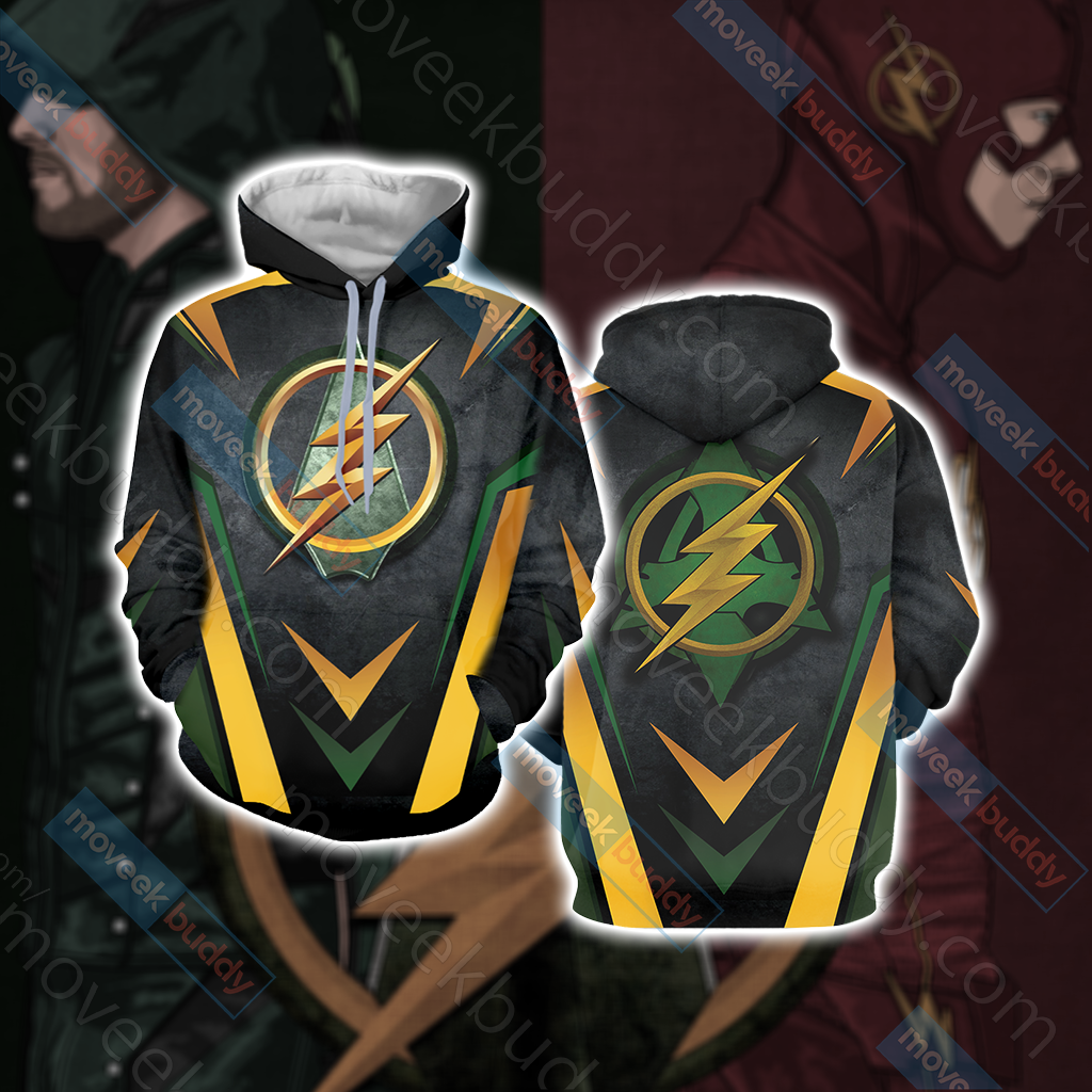 Arrow and Flash New Version Unisex 3D T-shirt Hoodie
