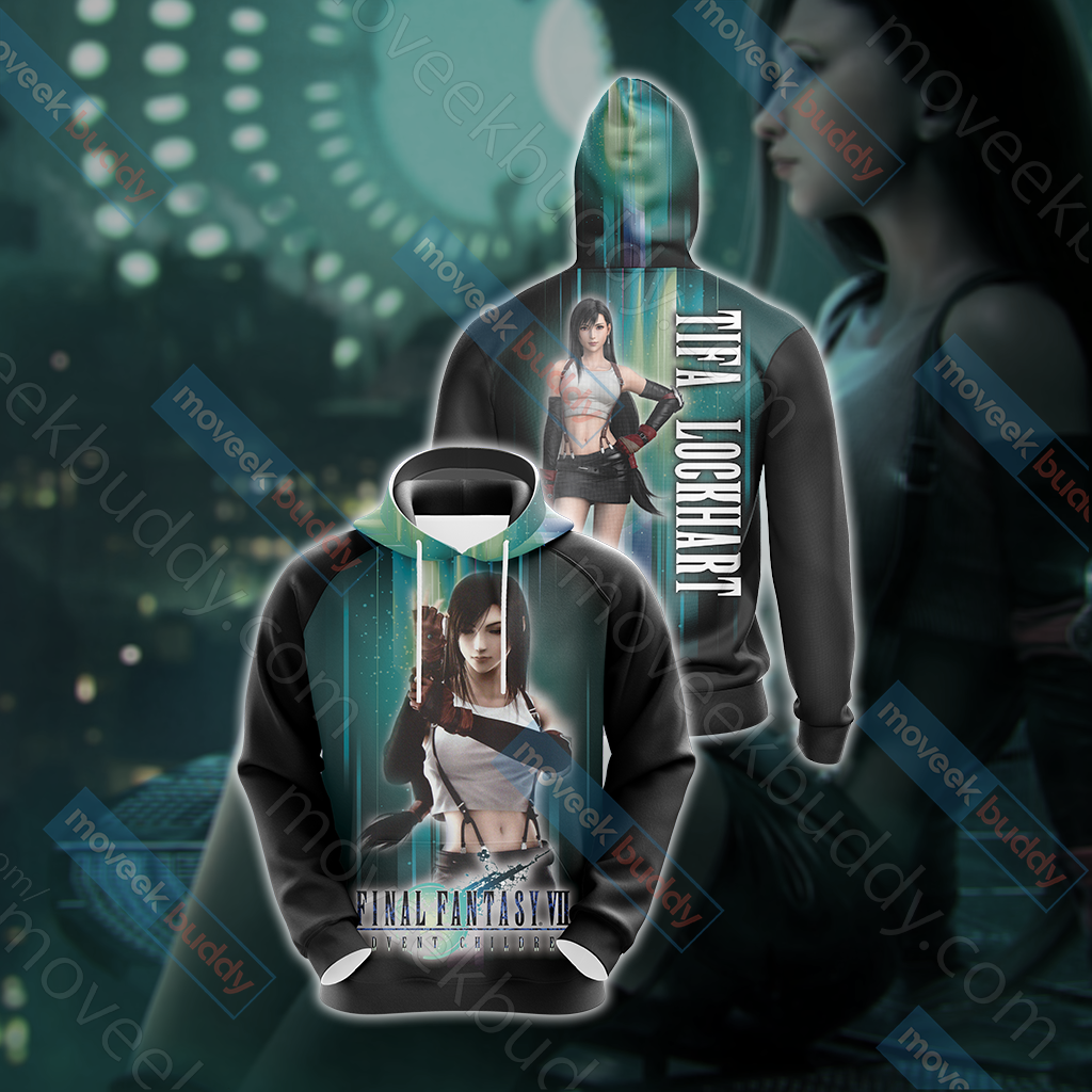 Final Fantasy VII - Tifa Lockhart Unisex Zip Hoodie T-shirt Pullover Hoodie Hoodie