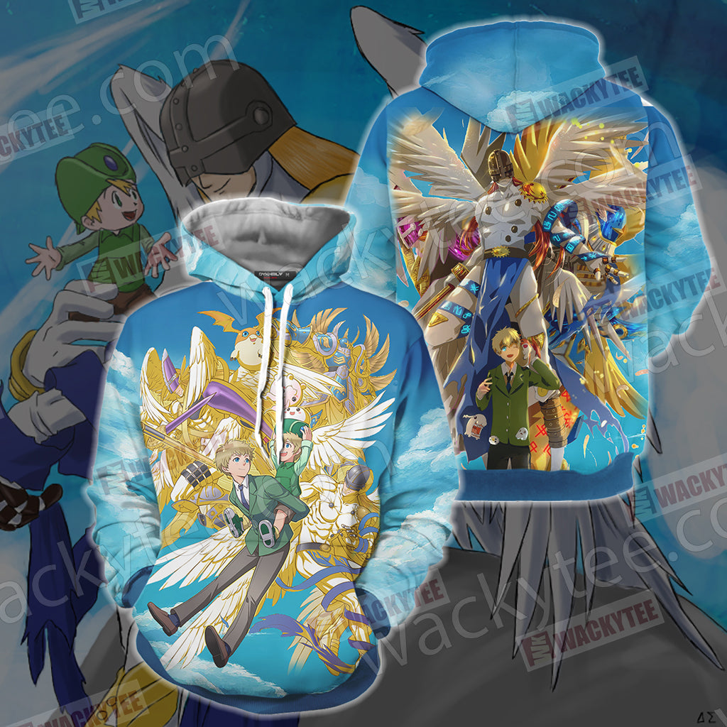 Digimon Takaishi Takeru And Angemon Unisex 3D T-shirt Hoodie