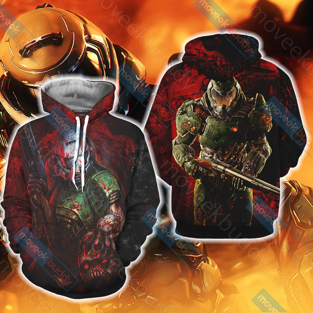 Doom - Doomguy Unisex 3D T-shirt Hoodie
