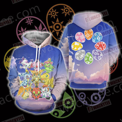 Digimon Eggs Unisex 3D T-shirt Hoodie