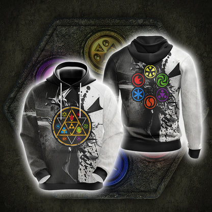 The Legend of Zelda - Sage Medallions Unisex 3D T-shirt Zip Hoodie 5XL