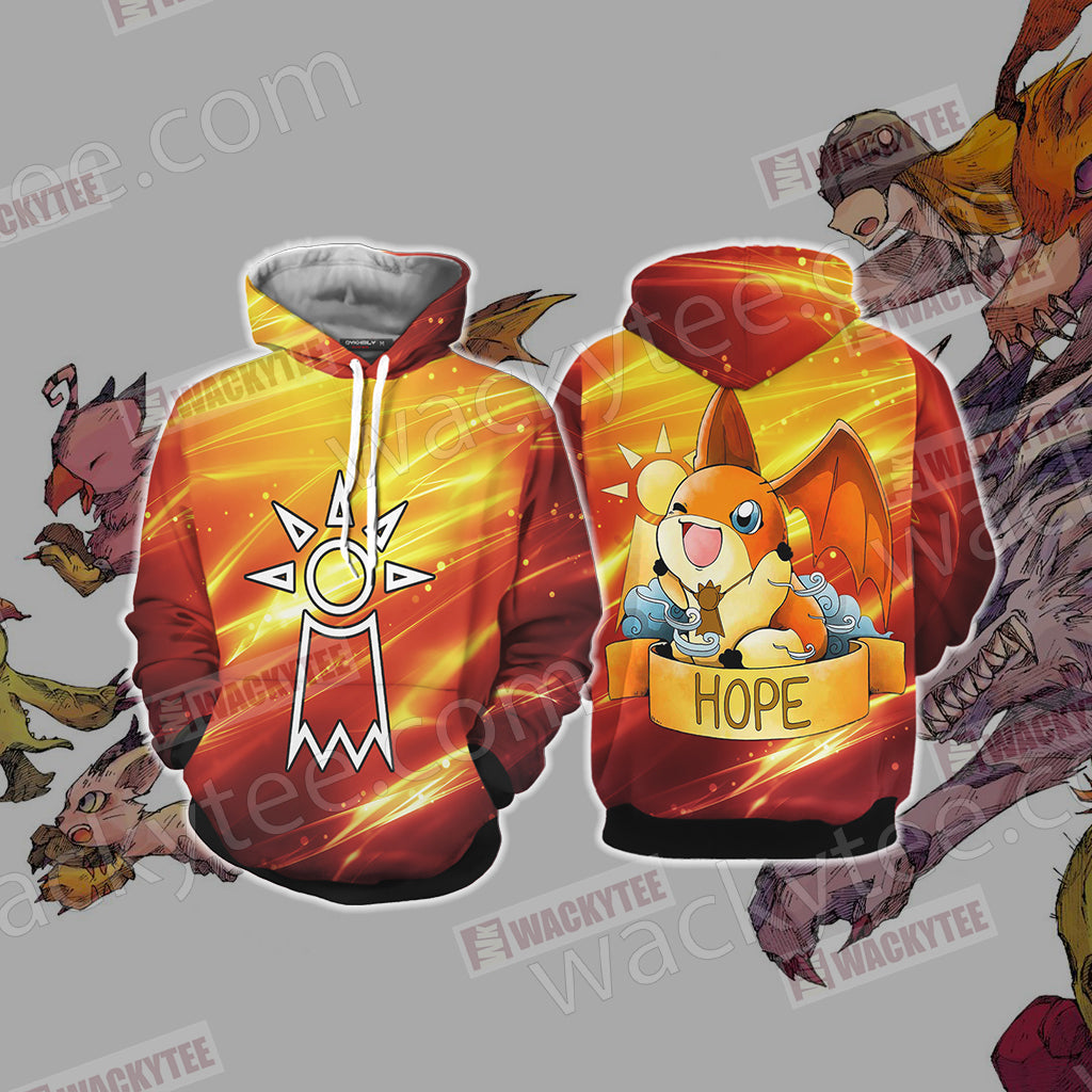 Digimon - The Crest Of Hope Unisex 3D T-shirt Hoodie