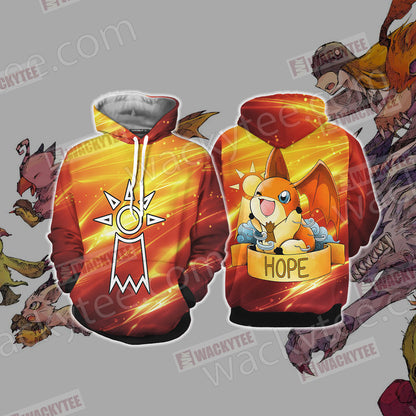 Digimon - The Crest Of Hope Unisex 3D T-shirt Hoodie