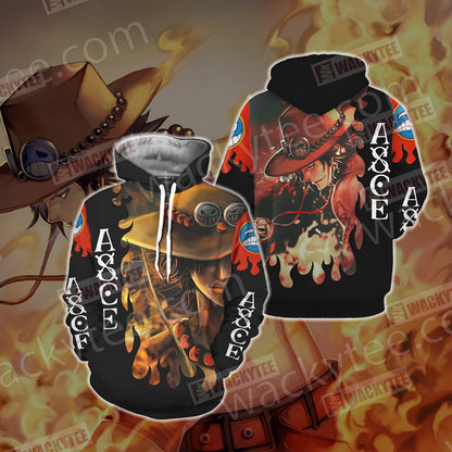 One Piece - Ace New Look Unisex 3D T-shirt Hoodie
