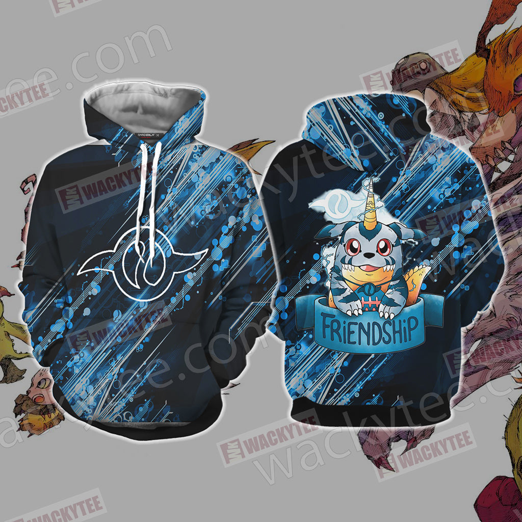 Digimon - The Crest Of Friendship Unisex 3D T-shirt Hoodie