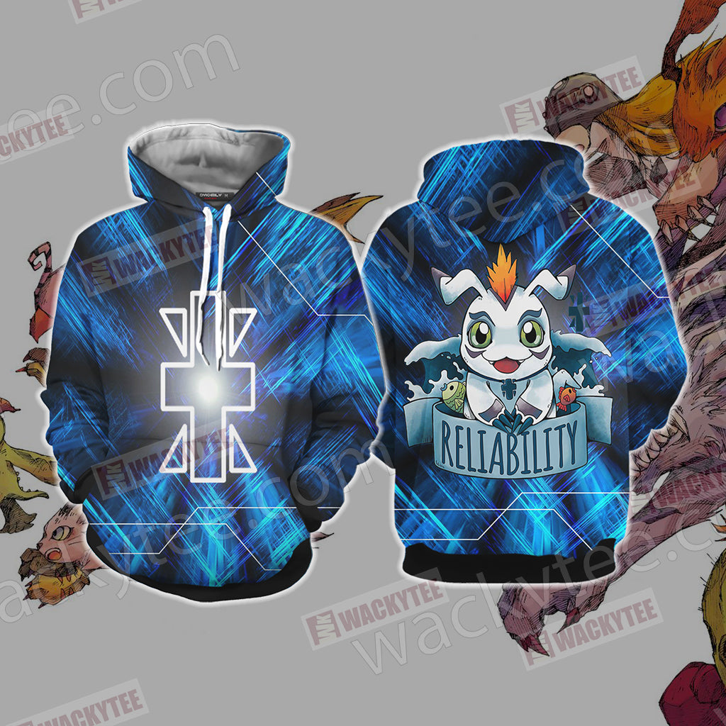 Digimon - The Crest Of Reliability Unisex 3D T-shirt Hoodie