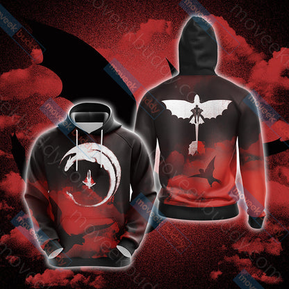 How To Train Your Dragon - Hiccup and Toothless Unisex 3D T-shirt Hoodie