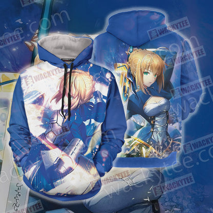 Fate/ Stay Night - Saber Unisex 3D T-shirt Hoodie