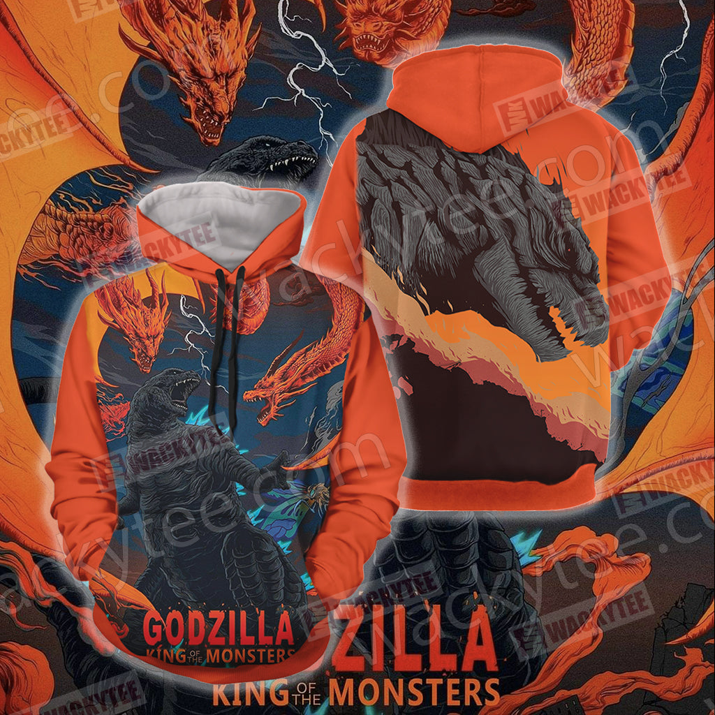 Godzilla King Of The Monsters Unisex 3D T-shirt Hoodie