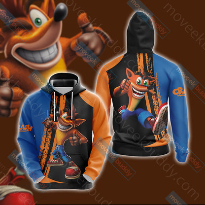 Crash Bandicoot New Look Unisex 3D T-shirt Hoodie