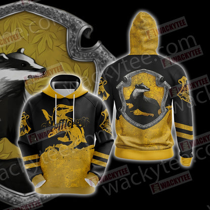 Hufflepuff House Harry Potter New Version Unisex 3D T-shirt Hoodie