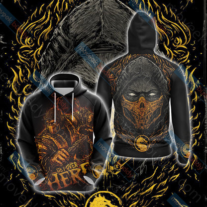 Mortal Kombat Scorpion New Style Unisex 3D T-shirt Hoodie