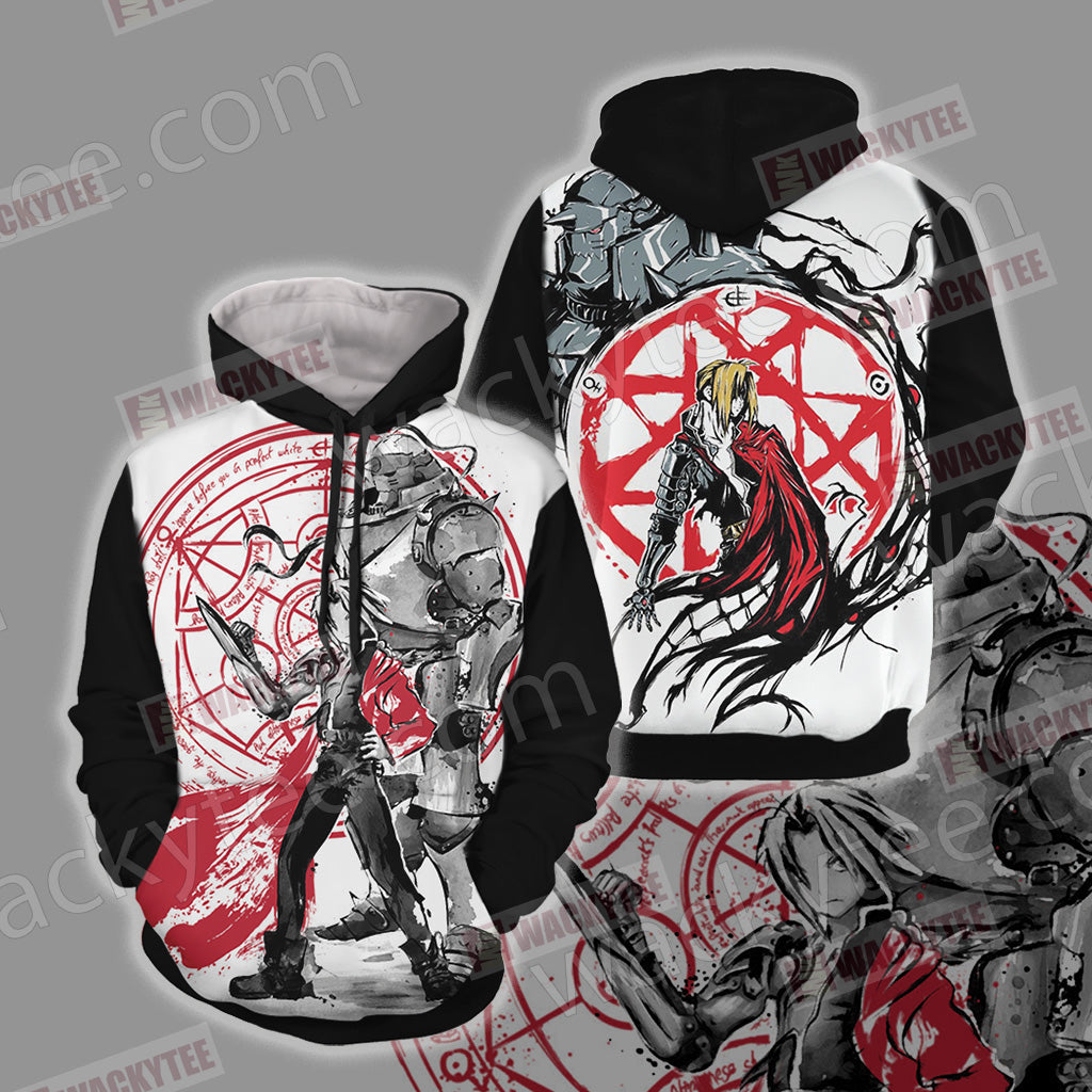 Fullmetal Alchemist - Edward and Alphonse Unisex 3D T-shirt Hoodie