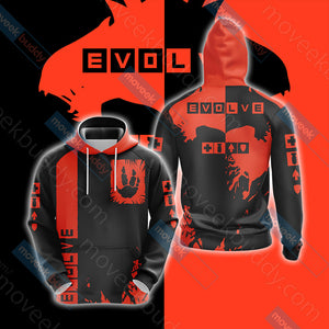Evolve (video game) Unisex 3D T-shirt Hoodie S 