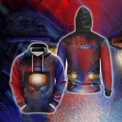 Red vs. Blue New Unisex 3D T-shirt Hoodie