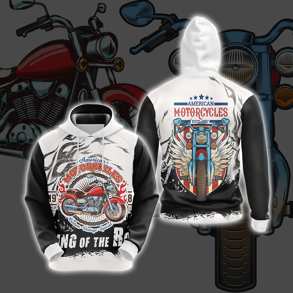 American Motorcycles King Of The Road Unisex 3D T-shirt Hoodie