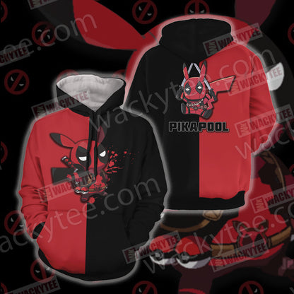 Pikachu And Deadpool Unisex 3D T-shirt Hoodie