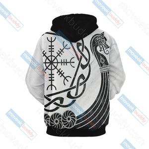 Vikings - Vegvisir symbol Unisex 3D T-shirt   