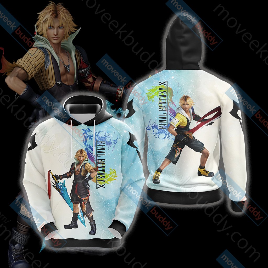 Final Fantasy X - Tidus T-shirt Zip Hoodie Pullover Hoodie Hoodie