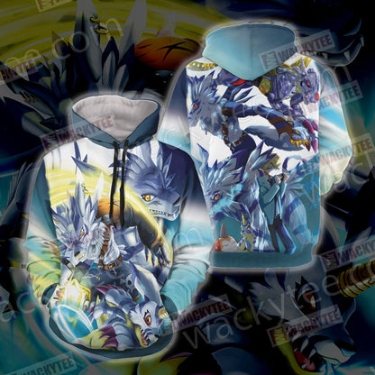 Digimon Garurumon And Yamato 3D T-shirt Hoodie