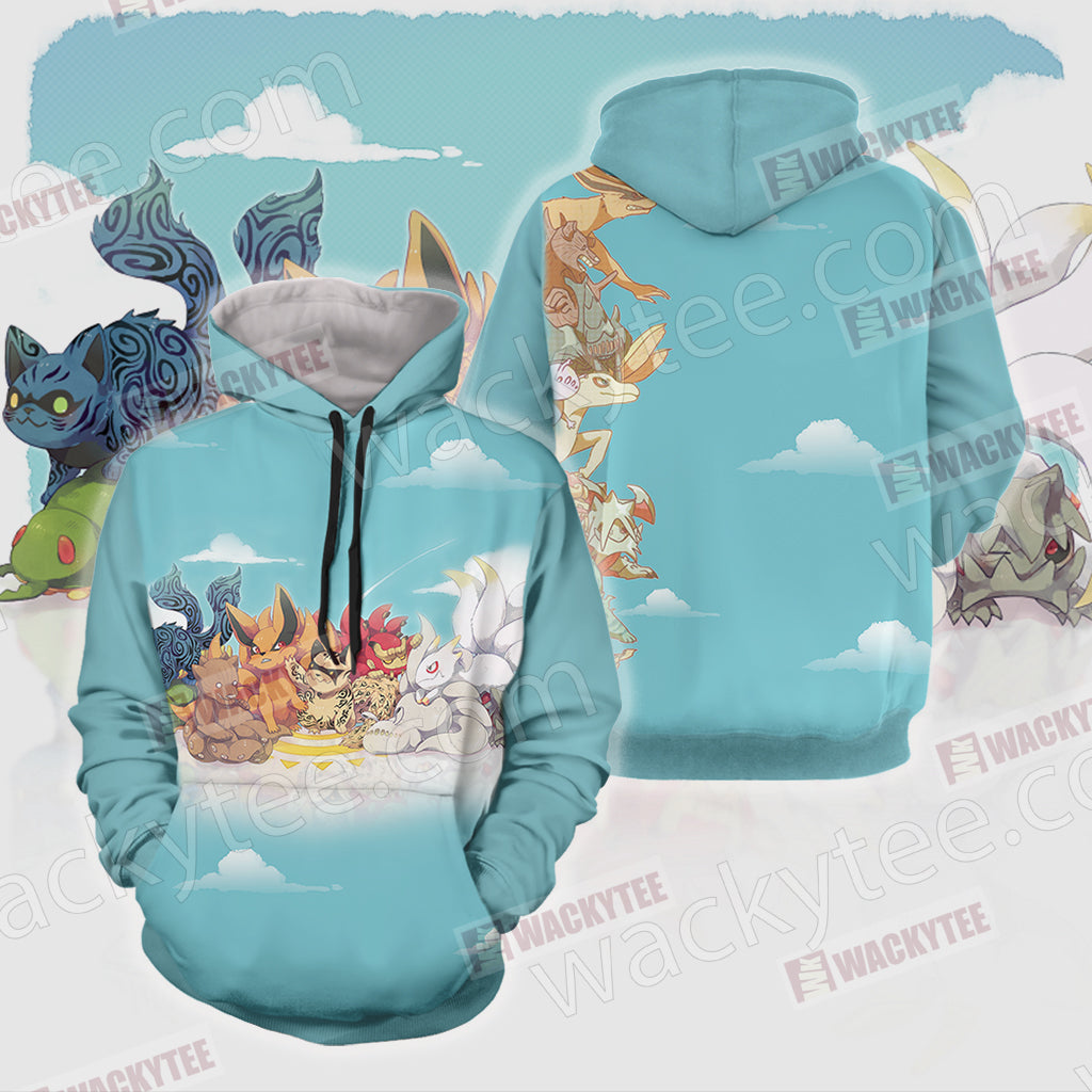 Naruto The Tailed Beasts Unisex 3D T-shirt Hoodie