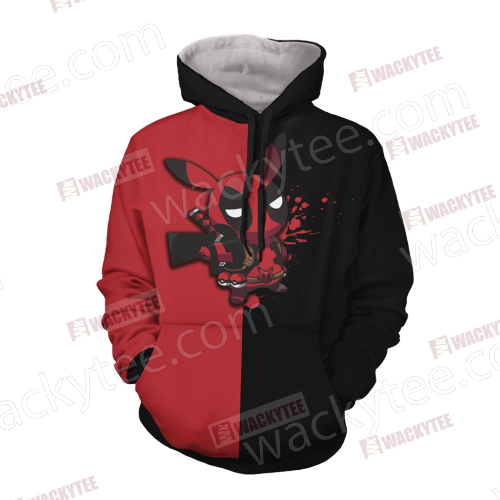 Pikachu And Deadpool Unisex 3D T-shirt