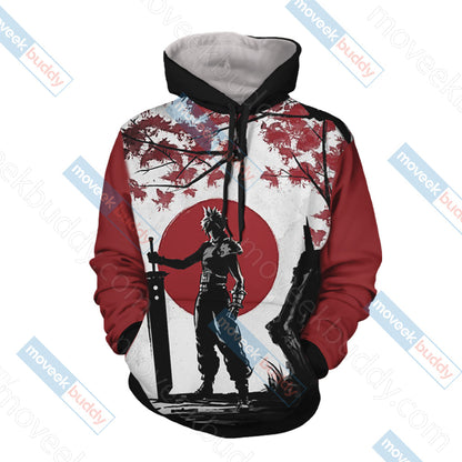Final Fantasy 7 Cloud Strife T-shirt Zip Hoodie Pullover Hoodie