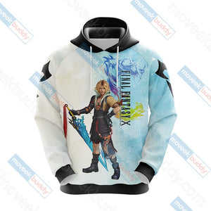 Final Fantasy X - Tidus T-shirt Zip Hoodie Pullover Hoodie   