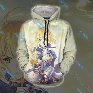 Fate/Stay Night Saber (Artoria Pendragon) Unisex 3D T-shirt   