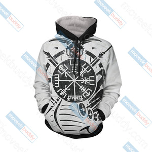 Vikings - Vegvisir symbol Unisex 3D T-shirt   