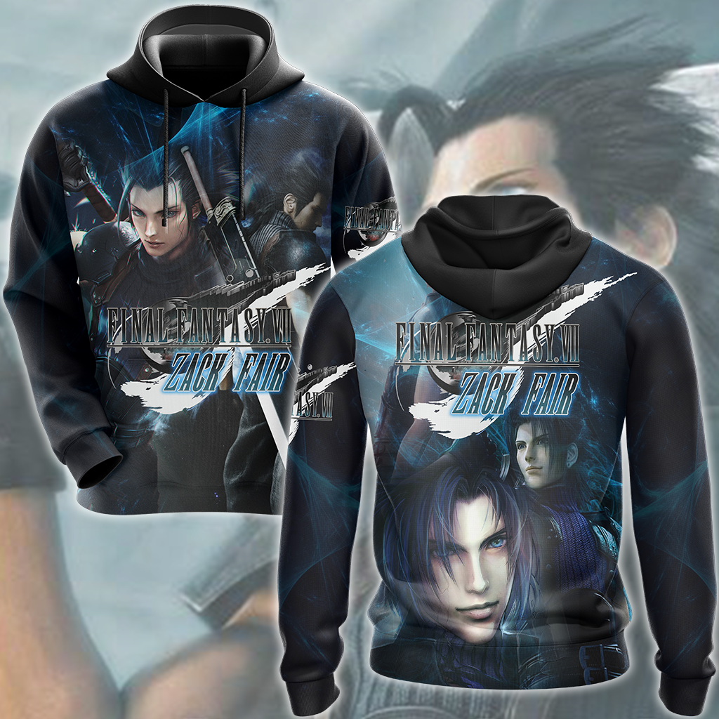 Final Fantasy VII Rebirth Zack Fair Video Game All Over Printed T-shirt Tank Top Zip Hoodie Pullover Hoodie Hawaiian Shirt Beach Shorts Joggers Hoodie
