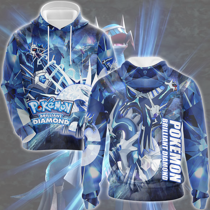 Pokemon Brilliant Diamond Video Game All Over Printed T-shirt Tank Top Zip Hoodie Pullover Hoodie Hawaiian Shirt Beach Shorts Joggers Hoodie