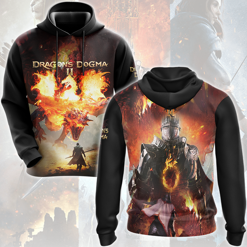 Dragon’s Dogma II Video Game All Over Printed T-shirt Tank Top Zip Hoodie Pullover Hoodie Hawaiian Shirt Beach Shorts Joggers Hoodie