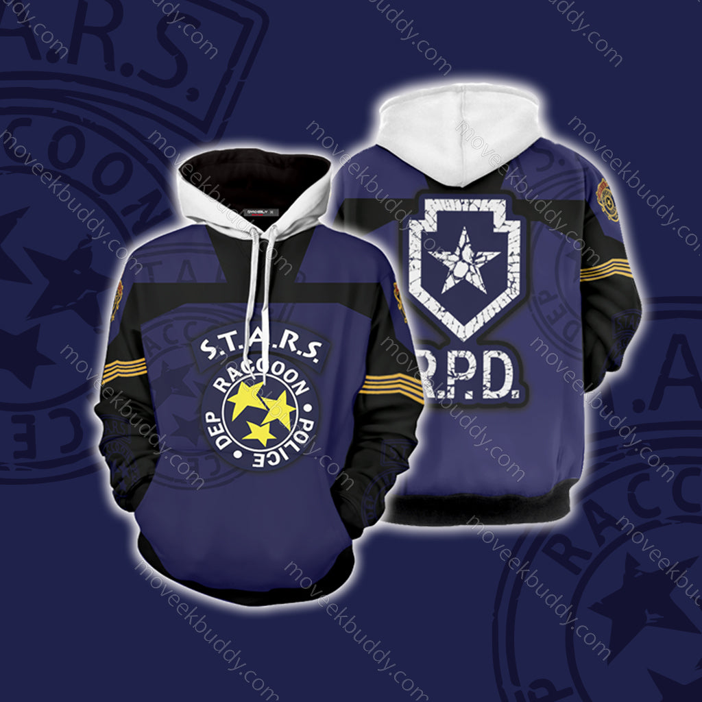 Resident Evil Raccoon Police Department 3D Hoodie   