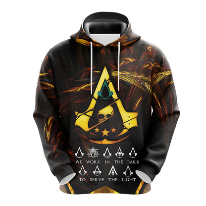 Assassin's Creed We Work In The Dark To Serve The Light Unisex 3D T-shirt Zip Hoodie Pullover Hoodie