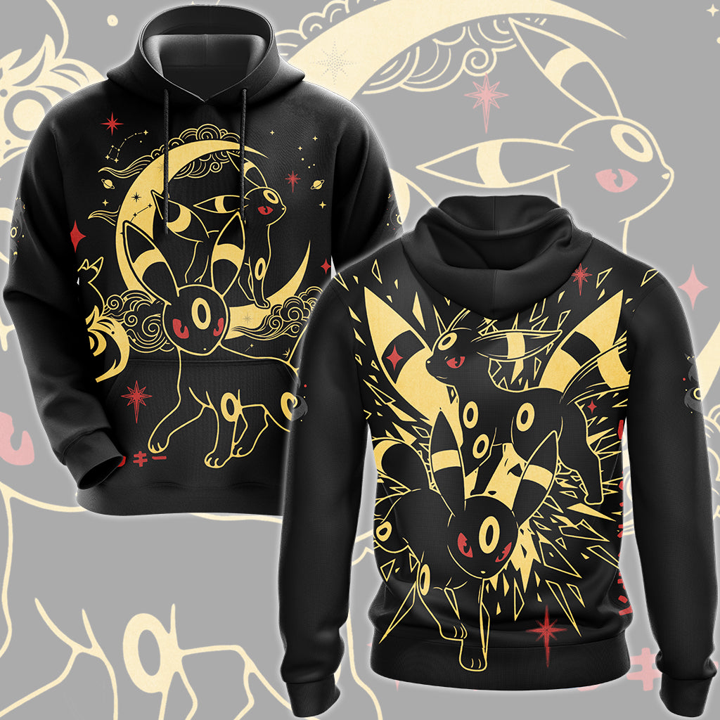 Pokemon Umbreon Video Game All Over Printed T-shirt Tank Top Zip Hoodie Pullover Hoodie Hawaiian Shirt Beach Shorts Joggers Hoodie