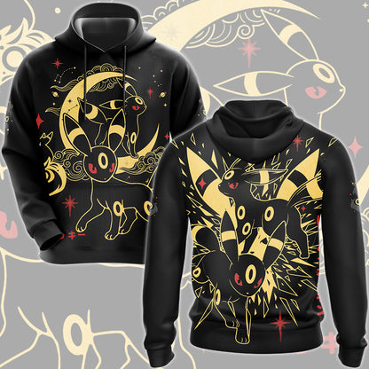 Pokemon Umbreon Video Game All Over Printed T-shirt Tank Top Zip Hoodie Pullover Hoodie Hawaiian Shirt Beach Shorts Joggers Hoodie
