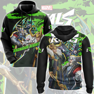 Marvel Rivals - Ragnarok Rebirth Video Game All Over Printed T-shirt Tank Top Zip Hoodie Pullover Hoodie Hawaiian Shirt Beach Shorts Joggers Hoodie S 