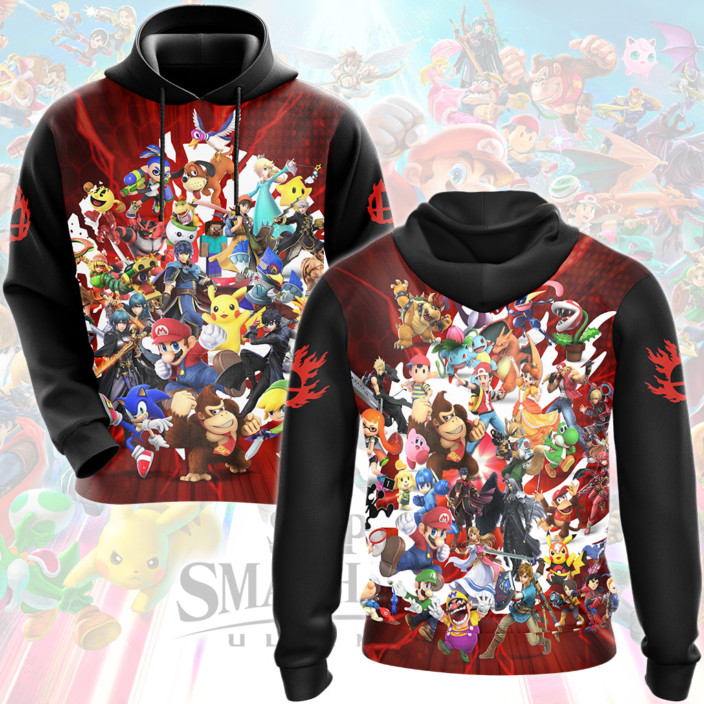 Super Smash Bros. Ultimate Video Game All Over Printed T-shirt Tank Top Zip Hoodie Pullover Hoodie Hawaiian Shirt Beach Shorts Joggers Hoodie