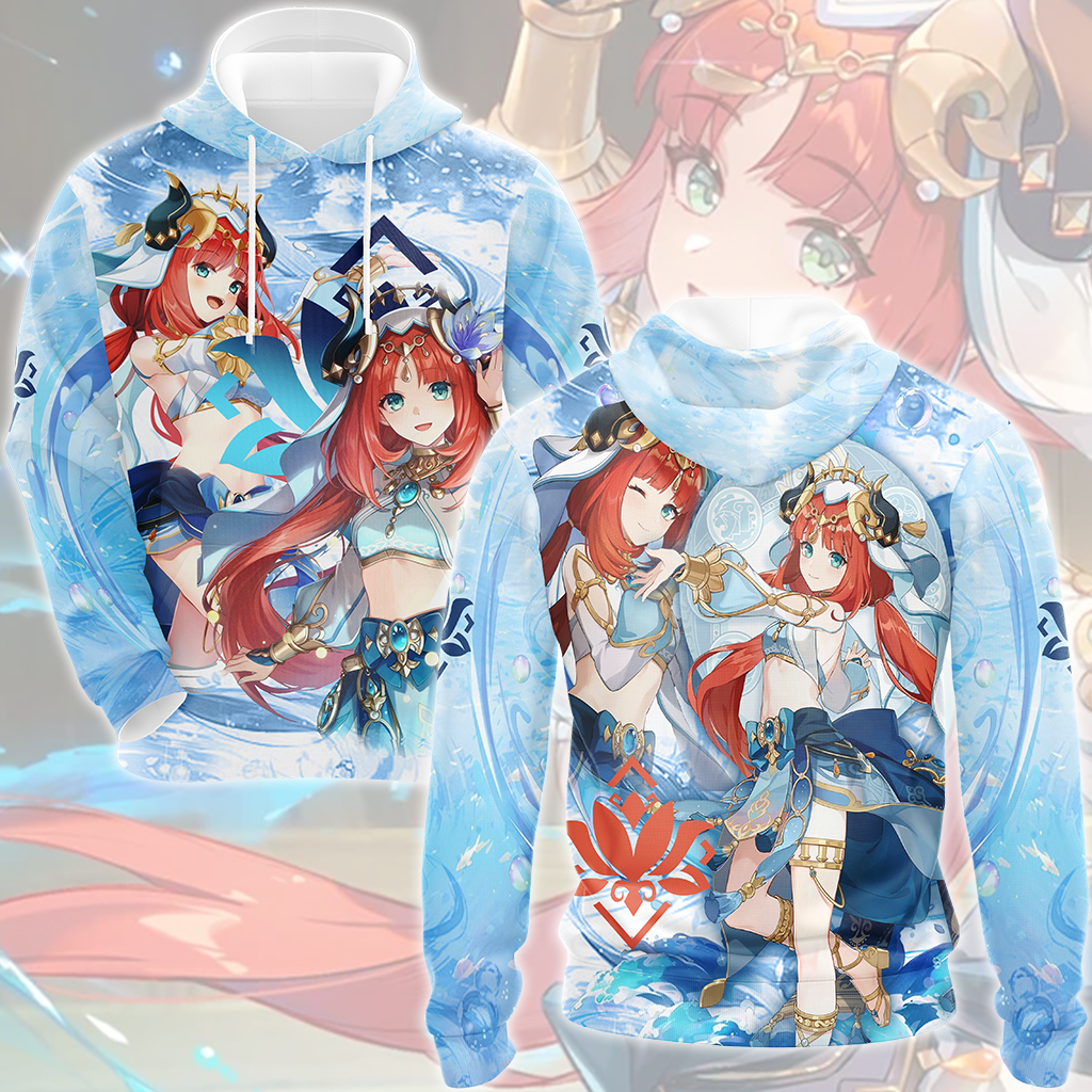 Genshin Impact Nilou Video Game All Over Printed T-shirt Tank Top Zip Hoodie Pullover Hoodie Hawaiian Shirt Beach Shorts Joggers Hoodie