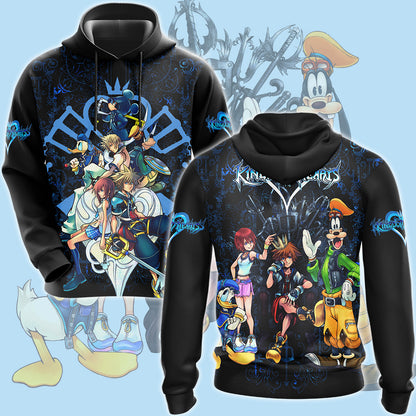 Kingdom Hearts Characters Video Game All Over Printed T-shirt Tank Top Zip Hoodie Pullover Hoodie Hawaiian Shirt Beach Shorts Joggers Hoodie