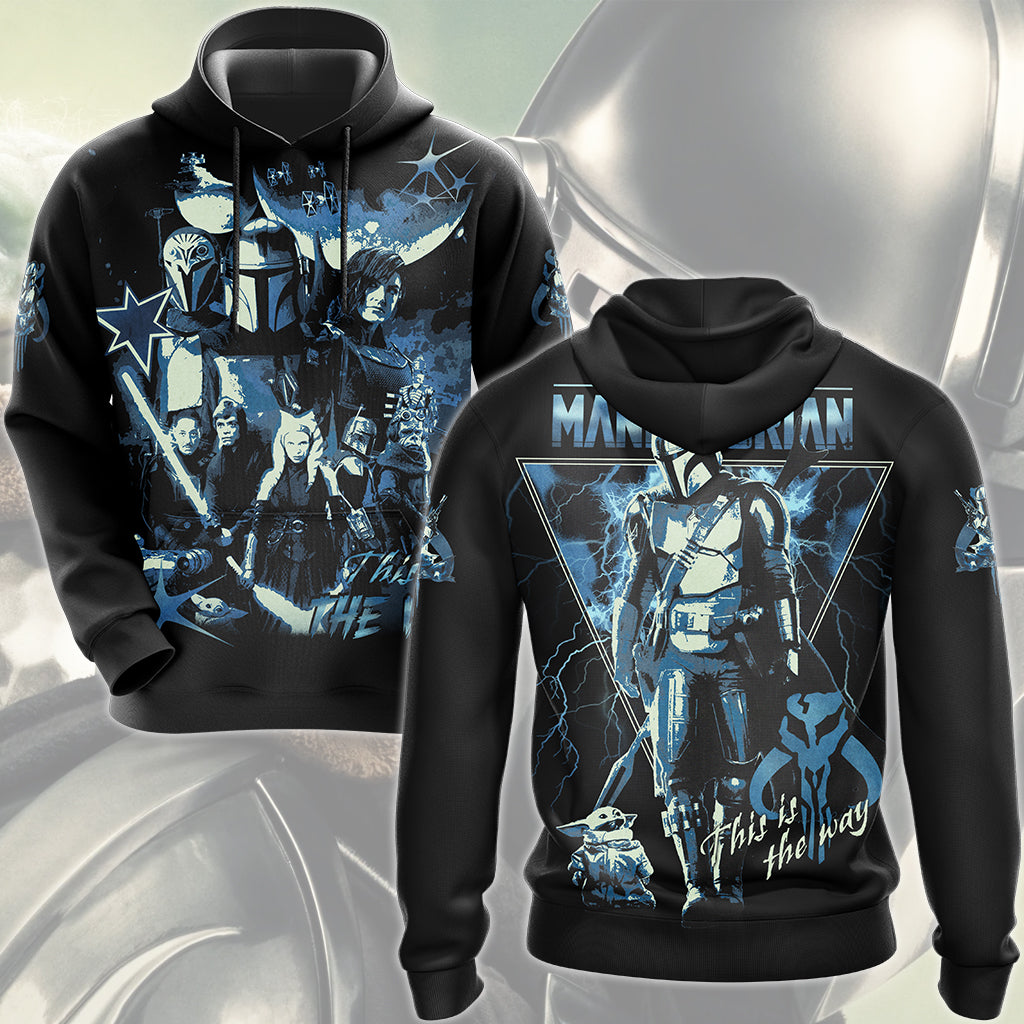 Star Wars Mandalorian 'This is the way' Movie Video Game All Over Printed T-shirt Tank Top Zip Hoodie Pullover Hoodie Hawaiian Shirt Beach Shorts Joggers
