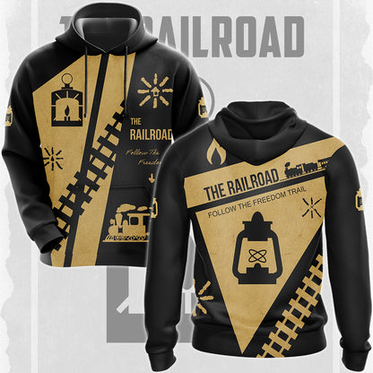 Fallout The Railroad Video Game All Over Printed T-shirt Tank Top Zip Hoodie Pullover Hoodie Hawaiian Shirt Beach Shorts Joggers
