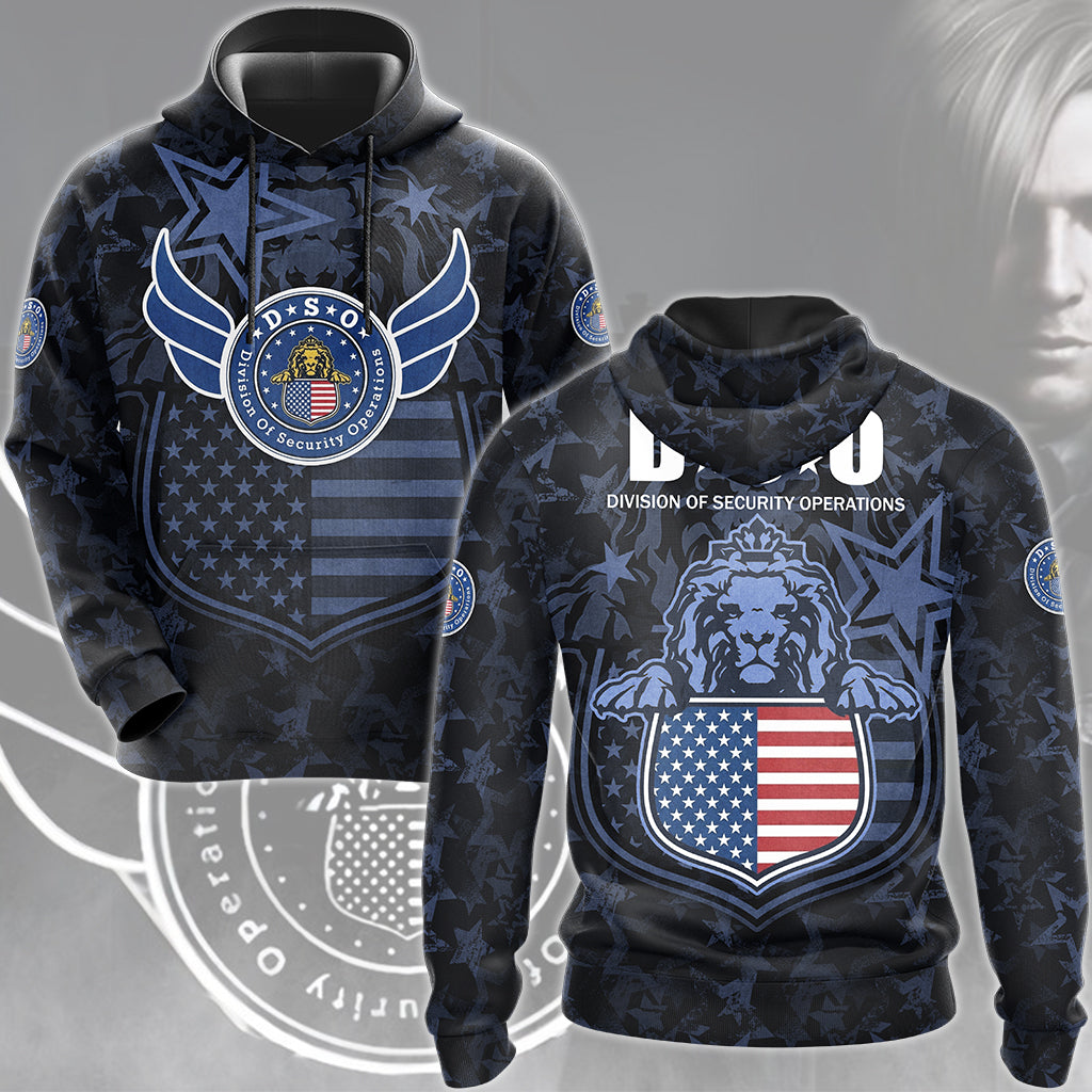 Resident Evil Division of Security Operations (D.S.O.) Video Game All Over Printed T-shirt Tank Top Zip Hoodie Pullover Hoodie Hawaiian Shirt Beach Shorts Joggers