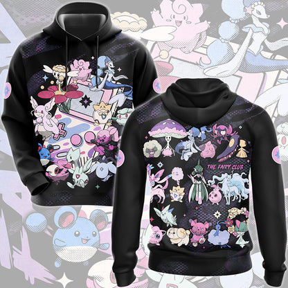 Pokemon Fairy Type Club Video Game All Over Printed T-shirt Tank Top Zip Hoodie Pullover Hoodie Hawaiian Shirt Beach Shorts Joggers