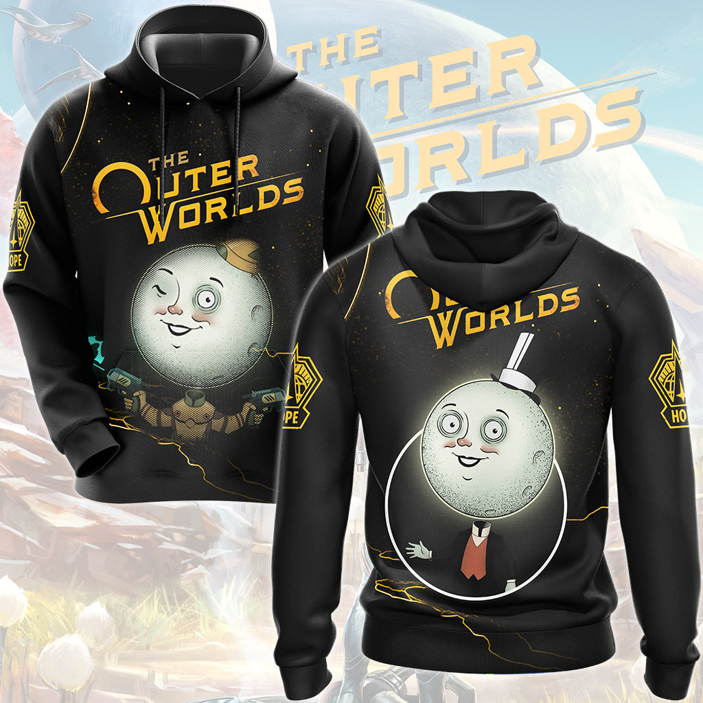 The Outer Worlds Video Game All Over Printed T-shirt Tank Top Zip Hoodie Pullover Hoodie Hawaiian Shirt Beach Shorts Joggers Hoodie