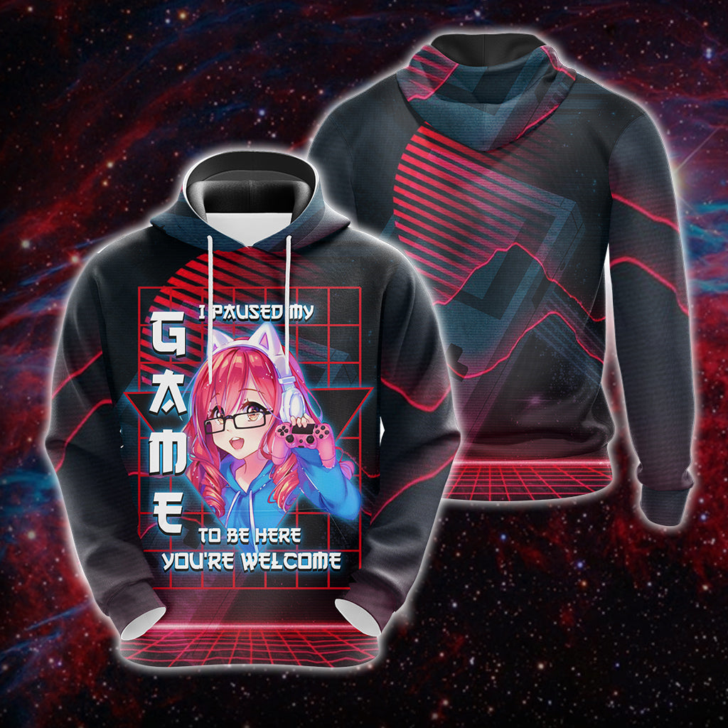 I Paused My Game To Be Here Unisex 3D T-shirt Zip Hoodie Hoodie